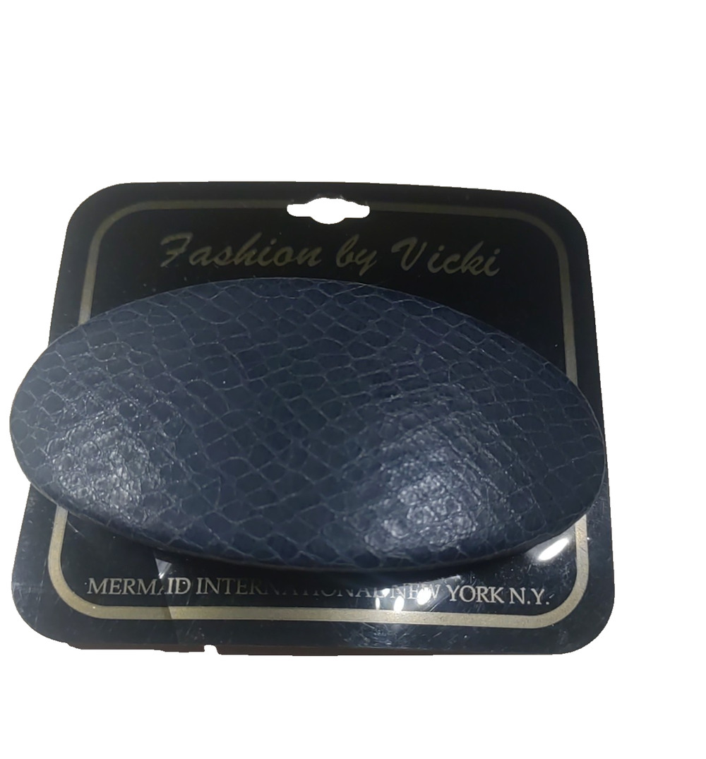 Fashion By Vickie Hair Barrette Tension Clip Dark Blue Classic Career